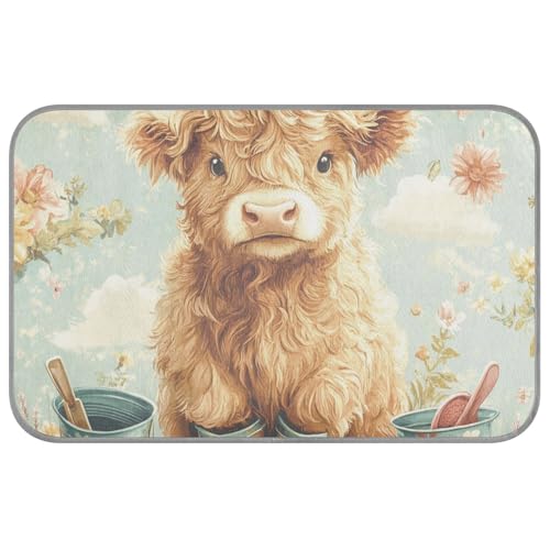 Amooorous Kühlkissen für Katzen, Motiv: schottische Kuh, frisch, für Frühling, Sommer, selbstkühlende Decke für Katzen für Tiere, Outdoor, rutschfest, esterilla refrescante para Perros M Amooorous Kühlkissen für Katzen, Motiv: schottische Kuh, frisch, für Frühling, Sommer, selbstkühlende Decke für Katzen für Tiere, Outdoor, rutschfest, esterilla refrescante para Perros M von Amooorous