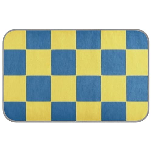 Amooorous Kühlmatte für Hunde, selbstkühlende Pads für Hunde, Schachbrettmuster, Gelb und Blau Amooorous Kühlmatte für Hunde, selbstkühlende Pads für Hunde, Schachbrettmuster, Gelb und Blau von Amooorous