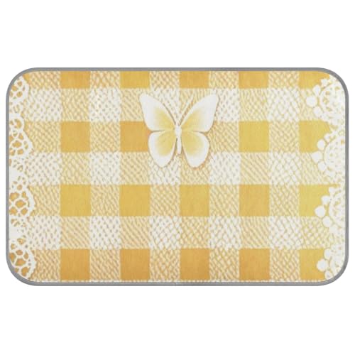 Amooorous Lovely Yellow Lace Butterfly Plaid Summer Pets Cooling Self Cooling Pet Bed for Cats for Pig Outside Non-Electric Cama Refrescante para Perros M Amooorous Lovely Yellow Lace Butterfly Plaid Summer Pets Cooling Self Cooling Pet Bed for Cats for Pig Outside Non-Electric Cama Refrescante para Perros M von Amooorous