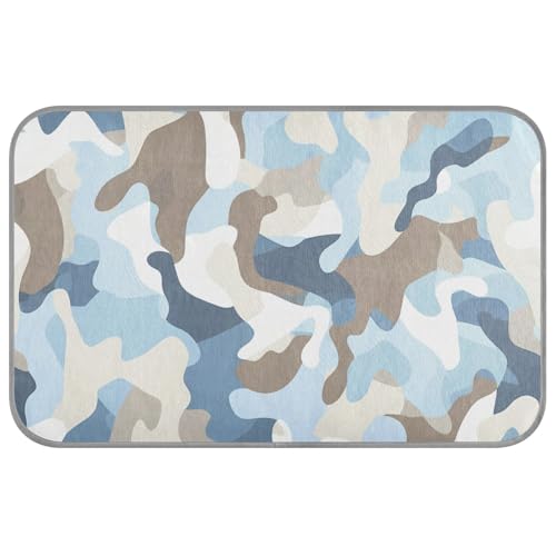 Amooorous Manta Fria para Perros M Katzenbett, kühlend, selbstkühlend, für den Außenbereich, Camouflage, Babyblau von Amooorous