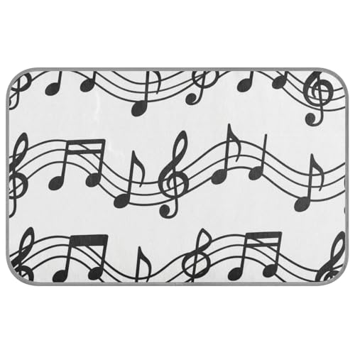 Amooorous Modische weiße und schwarze Musiknoten-Sommer-Matten, selbstkühlende Katzendecke für Hunde, draußen, einzigartige Camas Frias Para Perros M Amooorous Modische weiße und schwarze Musiknoten-Sommer-Matten, selbstkühlende Katzendecke für Hunde, draußen, einzigartige Camas Frias Para Perros M von Amooorous