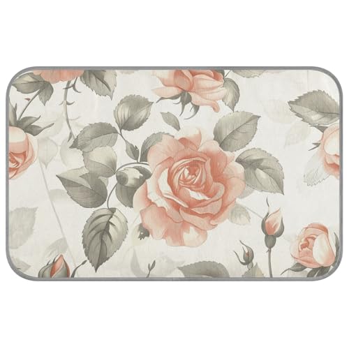 Amooorous Sommer-Hunde-Kühldecke mit Vintage-Rosen, groß, selbstkühlend, für Hunde, Outdoor, Haustier, schnurlos, Mantas frías para Perros M von Amooorous