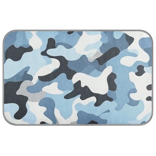 Amooorous Sommer-Kühlmatte für Hunde, selbstkühlende Matte für Hunde, Kätzchen, Katzen, Outdoor-Katzenzubehör, Manta refrescante para perro, M, Camouflageblau von Amooorous