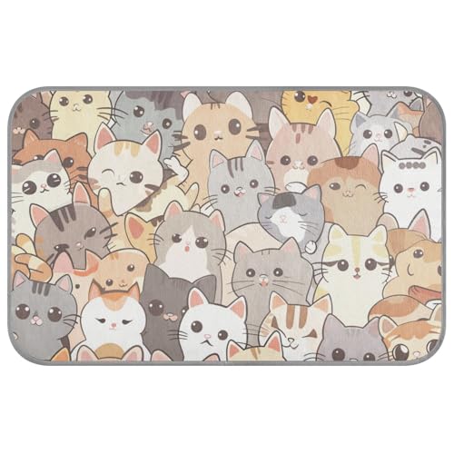 Amooorous Süßes Cartoon-Kätzchen-Kühlkissen, selbstkühlendes Katzenbett für draußen, für Welpen, draußen, wasserdicht, Mantas frías para Perros M Amooorous Süßes Cartoon-Kätzchen-Kühlkissen, selbstkühlendes Katzenbett für draußen, für Welpen, draußen, wasserdicht, Mantas frías para Perros M von Amooorous