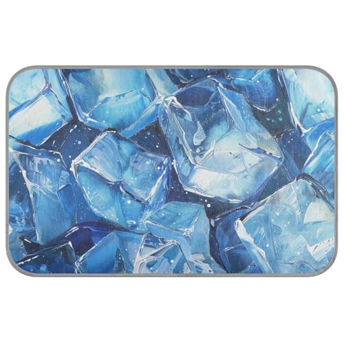 Blaue, transparente Eiswürfel, Sommer-Kühlmatten, selbstkühlende Katzendecken für Innenkatzen für Kaninchen, Katzen, Outdoor-Katzenzubehör, Cama Fria para perro M von Amooorous