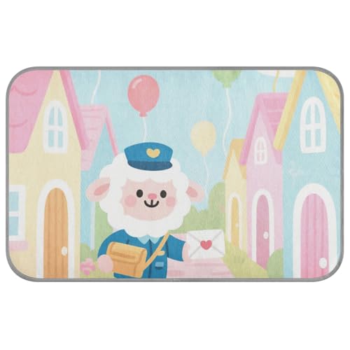 Briefträger mit Schaf, Cartoon, niedlich, blau, Sommer, kühlende Matte für Hunde, selbstkühlende Katzenbetten für Outdoor-Katzen für Chihuahua, Outdoor, weich, Cama Fria Para Perro, M Briefträger mit Schaf, Cartoon, niedlich, blau, Sommer, kühlende Matte für Hunde, selbstkühlende Katzenbetten für Outdoor-Katzen für Chihuahua, Outdoor, weich, Cama Fria Para Perro, M von Amooorous