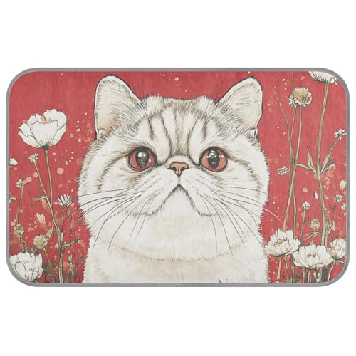 Cartoon-Katzen, niedlich, exotisch, kurzhaarig, kühlend, weiß, Sommer, kühlend, für draußen, für Hunde, Katzen, Katzen, Größe M Cartoon-Katzen, niedlich, exotisch, kurzhaarig, kühlend, weiß, Sommer, kühlend, für draußen, für Hunde, Katzen, Katzen, Größe M von Amooorous