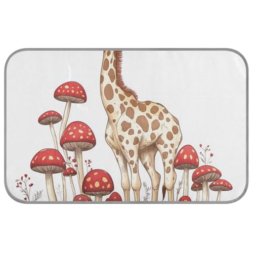 Hundebett, Motiv: Cartoon-Giraffe, braun, kühlend, selbstkühlend, für den Außenbereich, für Chihuahua, Indoor-Katzen, wasserdicht, Größe M Hundebett, Motiv: Cartoon-Giraffe, braun, kühlend, selbstkühlend, für den Außenbereich, für Chihuahua, Indoor-Katzen, wasserdicht, Größe M von Amooorous