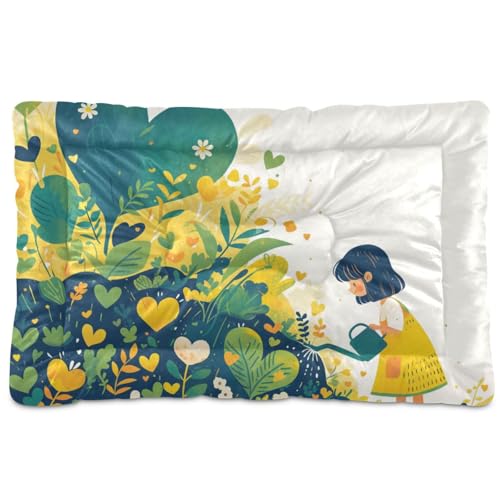 Hundebett-Matte mit Cartoon-Motiv, waschbar, weich, rutschfest, für große, mittelgroße und kleine Hunde, 91,4 x 61 cm Hundebett-Matte mit Cartoon-Motiv, waschbar, weich, rutschfest, für große, mittelgroße und kleine Hunde, 91,4 x 61 cm von Amooorous