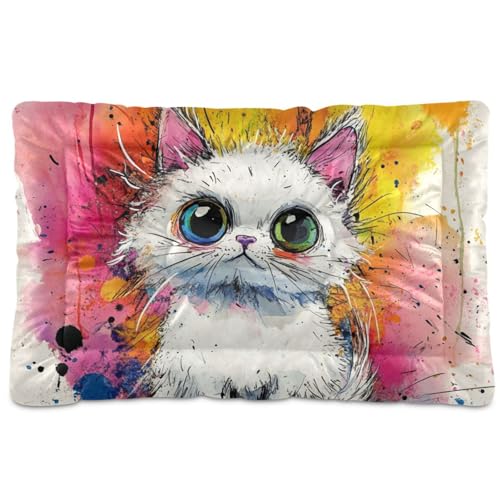 Hundebettunterlage für mittelgroße und große Hunde, waschbar, weich, rutschfest, für mittelgroße und große Hunde, 91,4 x 61 cm, Weiß Hundebettunterlage für mittelgroße und große Hunde, waschbar, weich, rutschfest, für mittelgroße und große Hunde, 91,4 x 61 cm, Weiß von Amooorous