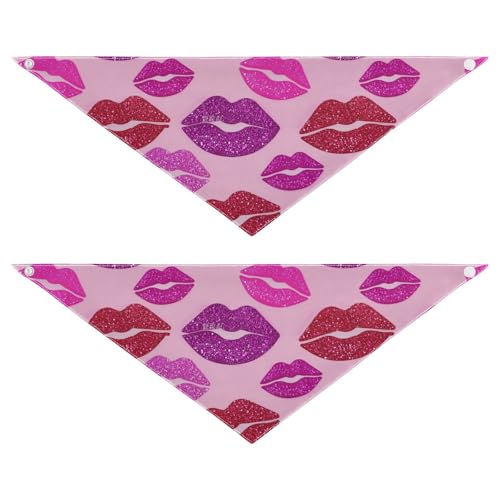 Hundehalstuch, künstlicher Glitzer, Cartoon-Lippe, modisch, rosa, verstellbar, weich, niedliches Haustierzubehör für Hunde und Katzen Hundehalstuch, künstlicher Glitzer, Cartoon-Lippe, modisch, rosa, verstellbar, weich, niedliches Haustierzubehör für Hunde und Katzen von Amooorous