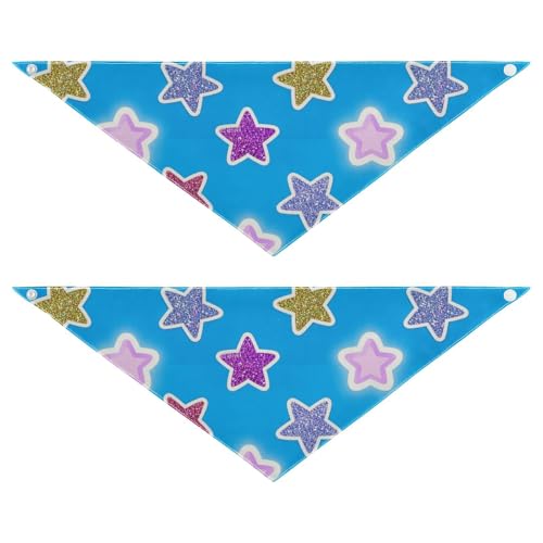 Hundehalstuch, künstlicher Glitzer, Cartoon-Stern, Blau, mit Druckknopf, weiches Hunde-Halstuch, niedliches Haustierzubehör für Hunde und Katzen Hundehalstuch, künstlicher Glitzer, Cartoon-Stern, Blau, mit Druckknopf, weiches Hunde-Halstuch, niedliches Haustierzubehör für Hunde und Katzen von Amooorous