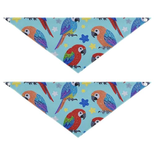 Hundehalstuch, künstliches Glitzer, Cartoon, Papageien, Vogel, blau, niedliches Hundehalstuch, niedliches Haustier-Urlaubszubehör, Dekoration für Hunde und Katzen Hundehalstuch, künstliches Glitzer, Cartoon, Papageien, Vogel, blau, niedliches Hundehalstuch, niedliches Haustier-Urlaubszubehör, Dekoration für Hunde und Katzen von Amooorous