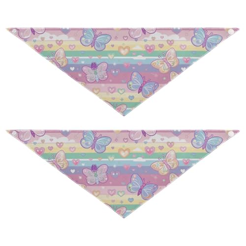 Hundehalstücher mit Schmetterlingen, Blumen, Cartoon-Regenbogenstreifen, Druckknopf, Haustier-Schal für Jungen und Mädchen, niedliches Haustier-Urlaubszubehör, Dekoration für Hunde und Katzen Hundehalstücher mit Schmetterlingen, Blumen, Cartoon-Regenbogenstreifen, Druckknopf, Haustier-Schal für Jungen und Mädchen, niedliches Haustier-Urlaubszubehör, Dekoration für Hunde und Katzen von Amooorous
