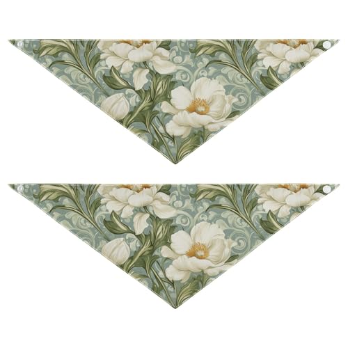 Hundehalstücher mit Vintage-Blumenmuster, einzigartige Form, verstellbare Passform, Schal, Taschentuch, niedliches Haustier-Urlaubsset für Hunde und Katzen Hundehalstücher mit Vintage-Blumenmuster, einzigartige Form, verstellbare Passform, Schal, Taschentuch, niedliches Haustier-Urlaubsset für Hunde und Katzen von Amooorous