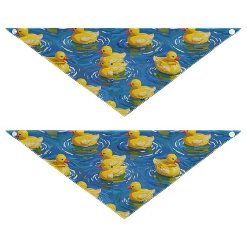 Hundehalstücher mit niedlichem Cartoon-Motiv, gelbe Ente, mit Druckknopf, niedliches Haustier-Urlaubsset für Hunde und Katzen Hundehalstücher mit niedlichem Cartoon-Motiv, gelbe Ente, mit Druckknopf, niedliches Haustier-Urlaubsset für Hunde und Katzen von Amooorous
