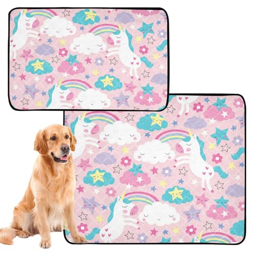 Hundematte für Hunde, waschbar, rutschfest, 61 x 91,4 cm + 91,4 x 106,7 cm, pfirsichfarben, 2 Stück Hundematte für Hunde, waschbar, rutschfest, 61 x 91,4 cm + 91,4 x 106,7 cm, pfirsichfarben, 2 Stück von Amooorous