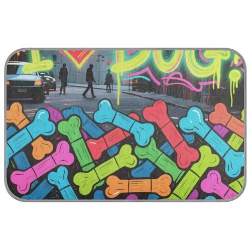 I Love Dog Graffiti, bunte Sommer-Kühldecke, selbstkühlendes Bett für Outdoor-Katzen für Hunde, tragbar, erfrischend, Größe M I Love Dog Graffiti, bunte Sommer-Kühldecke, selbstkühlendes Bett für Outdoor-Katzen für Hunde, tragbar, erfrischend, Größe M von Amooorous