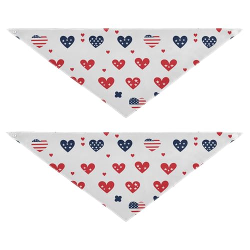 Independence Day Hundehalstuch, Herzmotiv, einzigartige Form, verstellbare Passform, Schal, Taschentuch, niedliches Haustier-Urlaubsset für Hunde und Katzen Independence Day Hundehalstuch, Herzmotiv, einzigartige Form, verstellbare Passform, Schal, Taschentuch, niedliches Haustier-Urlaubsset für Hunde und Katzen von Amooorous