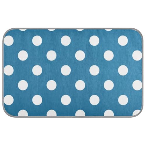 Kühlmatte für Sommerkatze, selbstkühlende Betten für Innenkatzen, für Kätzchen, Katzen, Outdoor-Katzenzubehör, weiße Punkte auf blauem Hintergrund, Manta Refrescante para perro M von Amooorous