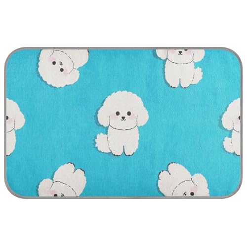 Niedliche weiße Bichon-Frisé-Hunde-Kühlmatten für Hunde, extra selbstkühlende Betten für Innenkatzen, für Kätzchen, Katzen, Innenbereich, bequem, Cama Fria para perro M Niedliche weiße Bichon-Frisé-Hunde-Kühlmatten für Hunde, extra selbstkühlende Betten für Innenkatzen, für Kätzchen, Katzen, Innenbereich, bequem, Cama Fria para perro M von Amooorous