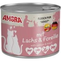 Amora Cat Pur 6x200g Delikater Lachs und Forelle Amora Cat Pur 6x200g Delikater Lachs und Forelle von Amora