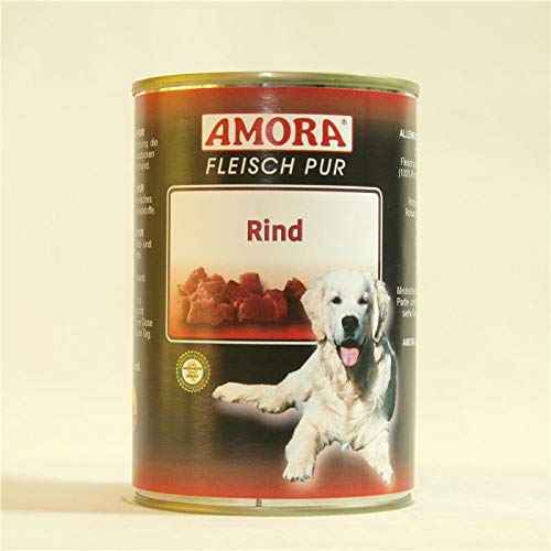 Amora Dog Fleisch Pur Rind | 6 x 400g Hundefutter nass von Amora