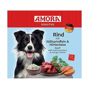 Amora Dog Sensitive Rind & Süßkartoffel | 6 x 800g Hundefutter nass von Amora