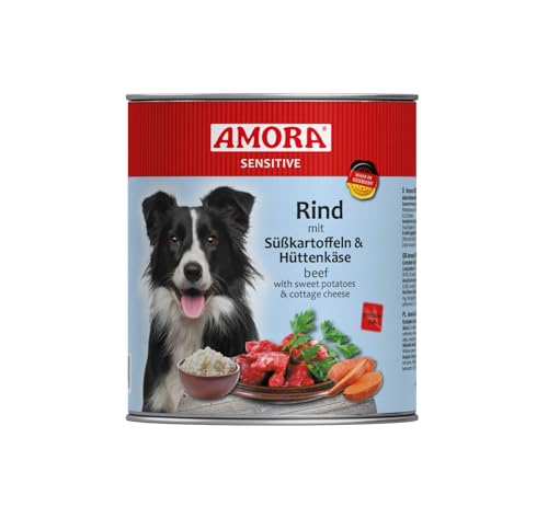 Amora Dog Sensitive getreidefrei Rind & Süßkartoffel 800g (Menge: 6 je Bestelleinheit) von Amora