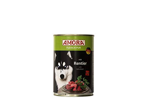 Amora Fleisch Pur Sorte Rentier 12 x 800g Hundefutter nass Amora Fleisch Pur Sorte Rentier 12 x 800g Hundefutter nass von Amora