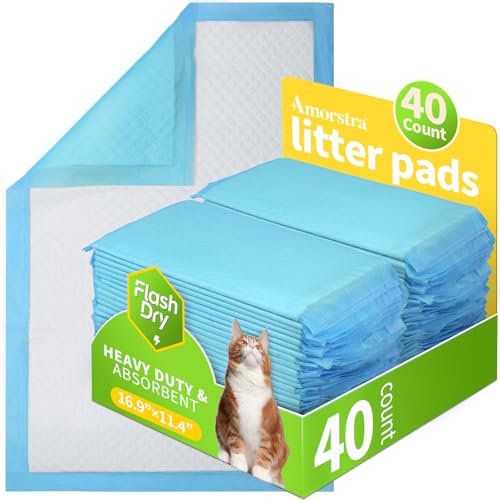 Amorstra Katzenstreu Pads für ordentliche Katzen, 40 Stück, verdickte Katzenunterlage, Nachfüllpackungen für Katzentoilette, super saugfähiges Urinierpad, Geruchskontrolle und auslaufsicher, geruchlos Amorstra Katzenstreu Pads für ordentliche Katzen, 40 Stück, verdickte Katzenunterlage, Nachfüllpackungen für Katzentoilette, super saugfähiges Urinierpad, Geruchskontrolle und auslaufsicher, geruchlos von Amorstra