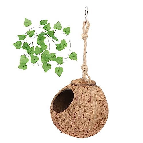 Amosfun 1 Satz Kletterndes Kokosnussschalennest für Haustiere Reptil bärtiger Drachenpanzer Eidechsen Spielzeug Haustier-Schlafbett hängende Kokosnusshaut künstlich Haustierbett das Bett Amosfun 1 Satz Kletterndes Kokosnussschalennest für Haustiere Reptil bärtiger Drachenpanzer Eidechsen Spielzeug Haustier-Schlafbett hängende Kokosnusshaut künstlich Haustierbett das Bett von Amosfun