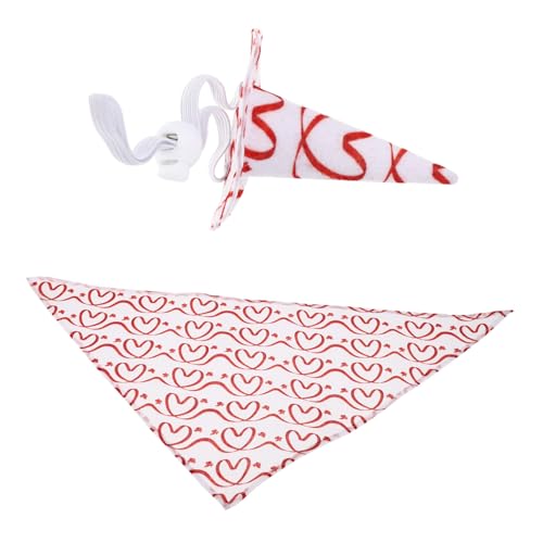 Amosfun 1 Satz Latzmütze Hundebandanas Valentinstag Bandana-schal Für Haustiere Bandanas Für Welpenpartys Hundehalsband Cosplay- Für Haustiere Handtücher Polyester Dreieck Amosfun 1 Satz Latzmütze Hundebandanas Valentinstag Bandana-schal Für Haustiere Bandanas Für Welpenpartys Hundehalsband Cosplay- Für Haustiere Handtücher Polyester Dreieck von Amosfun
