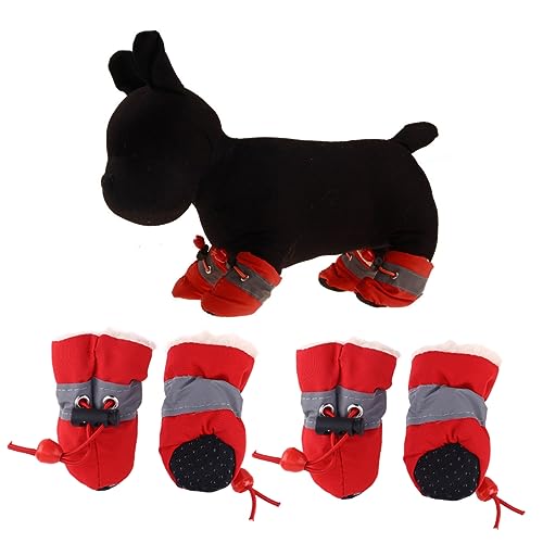 Amosfun 1 Satz Outdoor-socken Sneaker-Protektor Hundesocken Für Große Hunde Schuhsohlenschutz Für Turnschuhe Pudel-Schneestiefel Hundestiefel Zum Ziehen Von Pfoten Winter Sportschuhe von Amosfun