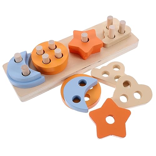 Amosfun 1 Satz Kinderspielzeug Lustiges Papageienvogelspielzeug Papageienspiel Spielzeug Vogel-intelligenzspielzeug Papageien-holzblockpuzzle Vier Sätze Von Säulen Hölzern Langen Schwanz von Amosfun