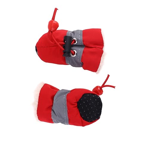 Amosfun 1 Satz Schneeschuhe Für Kleine Hunde Booties Für Hundepfoten Mittel Hundeschuhe Mittelgroße Hunde Hundestiefel & Pfotenschützer Für Den Winter Welpen- rutschfest Kleiner Hund von Amosfun