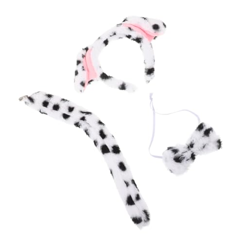 Amosfun 1 Satz Stirnband- -Set Welpenohren Kostüm Plüsch-Tier-Stirnband Tierkostümteile Hundeskelettkostüm hundeschwanz Tier Cosplay Zubehör Stirnband mit Hundeohren Cosplay- von Amosfun