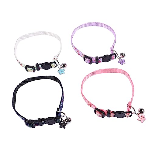 Amosfun 12 STK Katzenhalsband Haustierhalsband Blumendekoration Glockenhalsband Für Katzen Kleine Latzkragen Für Katzen Sicherheitshalsbänder Haustierkette Haustier-Halskette von Amosfun