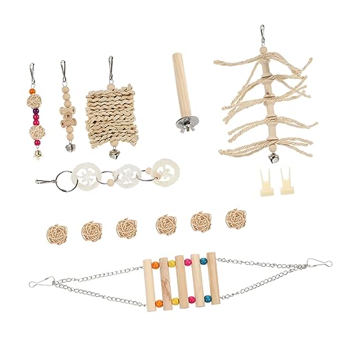Amosfun 15-teiliges Set Vogel Spielzeug Vogel-Rattan-bälle Papagei Knabberspielzeug Vogel-hängematten-schaukelspielzeug Schaukelspielzeug Papagei Hölzern Langen Gestreifter Barsch Amosfun 15-teiliges Set Vogel Spielzeug Vogel-Rattan-bälle Papagei Knabberspielzeug Vogel-hängematten-schaukelspielzeug Schaukelspielzeug Papagei Hölzern Langen Gestreifter Barsch von Amosfun