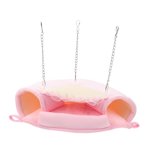 Amosfun 1Stk Hamster-Tunnelnest Hamster hängematte Hamster Spielzeug Plüschtier -Plüsch Eichhörnchen hängendes Nest Hängenest für Zuckergleiter kleines Haustier Zubehör Diamantvlies von Amosfun