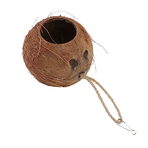 Amosfun 1Stk Kokosnuss Schalen-Ausweich Shell-Vogelhaus Vögel verstecken Hülse Eidechsen verstecktes Papageienhäuschen für Vögel natürlich Kokosnussschale Vogelfutternapf Amosfun 1Stk Kokosnuss Schalen-Ausweich Shell-Vogelhaus Vögel verstecken Hülse Eidechsen verstecktes Papageienhäuschen für Vögel natürlich Kokosnussschale Vogelfutternapf von Amosfun