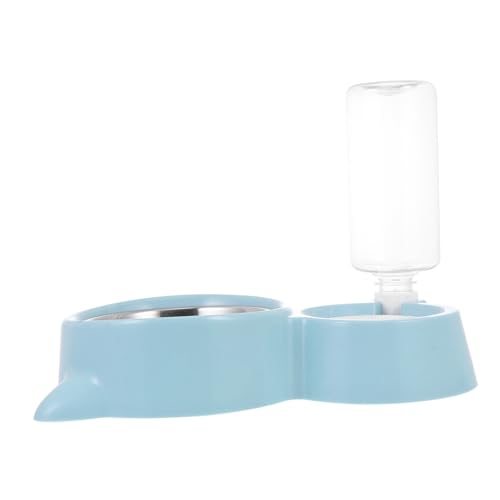 Amosfun Futternapf für Katzen und Hunde Automatischer Wasser- und Futterspender Aus Edelstahl Nicht Leicht Zu Reinigen Abnehmbares Design von Amosfun