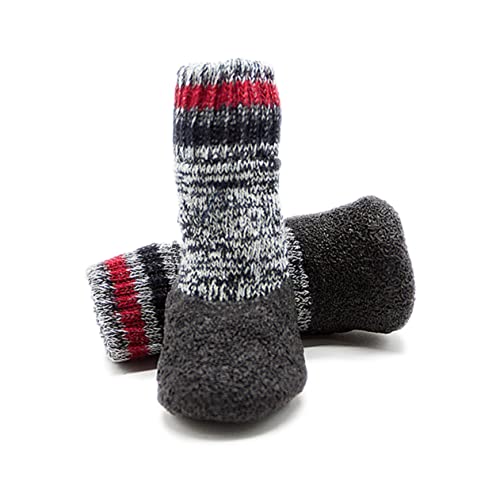 Amosfun 2 Paar Anti-rutsch-socken Für Haustiere rutschfeste Hundesocken Welpensocken Hundestiefel Hundesockenschuhe Für Den Winter Welpenschuhe Für Kleine Hunde Draussen rutschfeste Socken von Amosfun