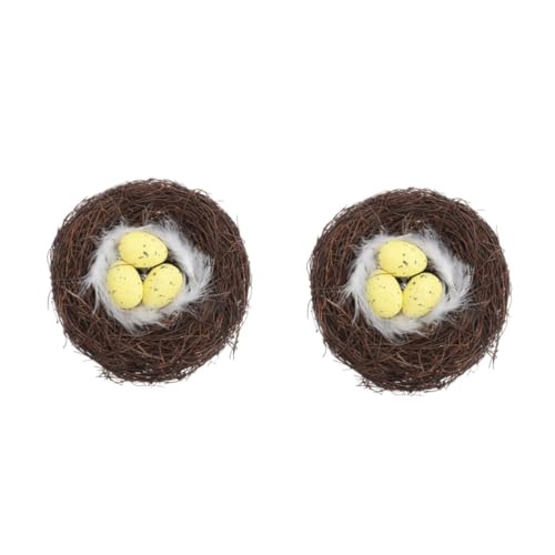 Amosfun 2 STK Simuliertes Vogelnest Simulation Vogelnest Künstliches Vogelhaus Vogelfutterstation Hühnerfutter Weben Rattan Taube Vogelfütterer Nester Osternest Brown Eisendraht Amosfun 2 STK Simuliertes Vogelnest Simulation Vogelnest Künstliches Vogelhaus Vogelfutterstation Hühnerfutter Weben Rattan Taube Vogelfütterer Nester Osternest Brown Eisendraht von Amosfun