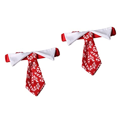 Amosfun 2st Fliege Und Kragen Für Haustiere Weihnachtshalsbandzubehör Hund Fliegen Weihnachtskrawattenkragen Weihnachtshundekrawattenhalsband Urlaub Hundehalsband Haustierzubehör Drucken von Amosfun