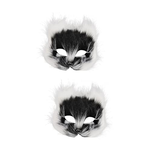 Amosfun 2 Stücke Maske Frauen Halbe Gesicht Cosplay Für Halloween Partys Decor Maskerade von Amosfun