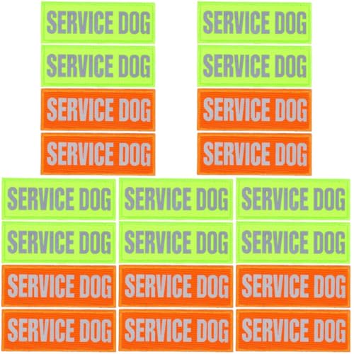 Amosfun 5 Sets Hundebedarf Service-Hunde-klebemarken Reflektierende Patches Exquisite Handwerkskunst Bequem Für Hunde 4 Stück * 5 von Amosfun