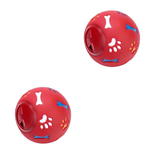 Amosfun 2st Ballspielzeug Für Hunde Spielzeug Zur Abgabe Von Leckereien Für Hunde Leckerli-Spender-Spielzeug Für Hunde Lebensmittel Hundespielzeug Ziegenspielzeug Kleiner Hund Beissen von Amosfun