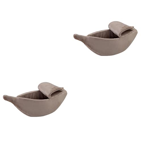 Amosfun 2st Bananenbett Katzencouch Katzenhäuser Für Wohnungskatzen Hund Warme Matte Bananen Hundebett Katze Couchbett Katzenhausbett Katzenbett Betten Für Hunde Katzennest Haustier von Amosfun