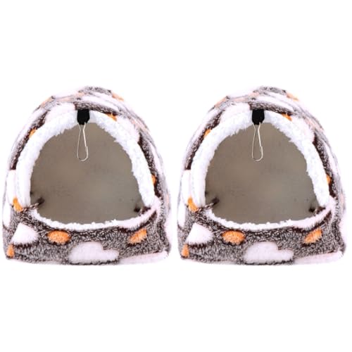 Amosfun 2St Hängematte für Hamster haustierbett Hamster hängematte Haustierhaus Hamsterhaus Chinchilla-Hängematte Tierkäfig Hamsterzubehör für Käfige Hamsterbett mit Haken das Bett von Amosfun